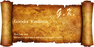 Gonda Kadosa névjegykártya